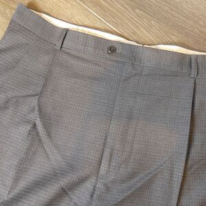 Zanella‎ Bennett Wool Dress Pants Gray Check 38x33